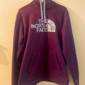 The North Face Mens Hoodie Sweatshirt Maroon Medium